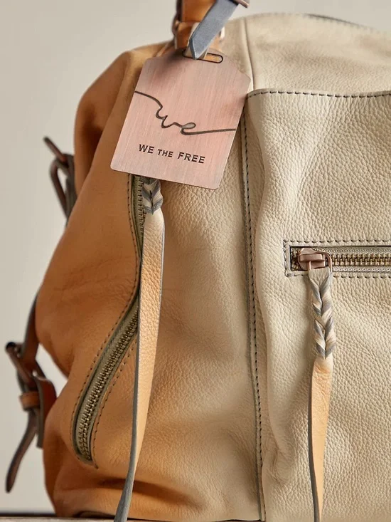 Free People We The Free Ombre Emerson Tote Bag Italian Straw Ombre NEW! Sold Out - Picture 4 of 5